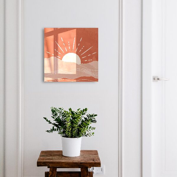 Schlüsselbox in orangefarbenem Morgendämmerungs-Design