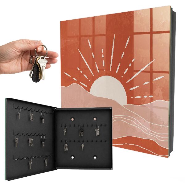 Schlüsselbox in orangefarbenem Morgendämmerungs-Design