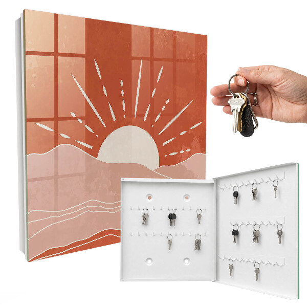 Schlüsselbox in orangefarbenem Morgendämmerungs-Design