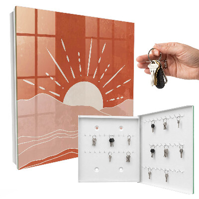 Schlüsselbox in orangefarbenem Morgendämmerungs-Design