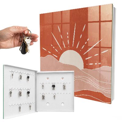Schlüsselbox in orangefarbenem Morgendämmerungs-Design