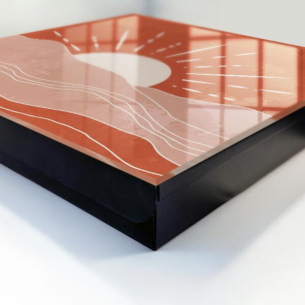 Schlüsselbox in orangefarbenem Morgendämmerungs-Design