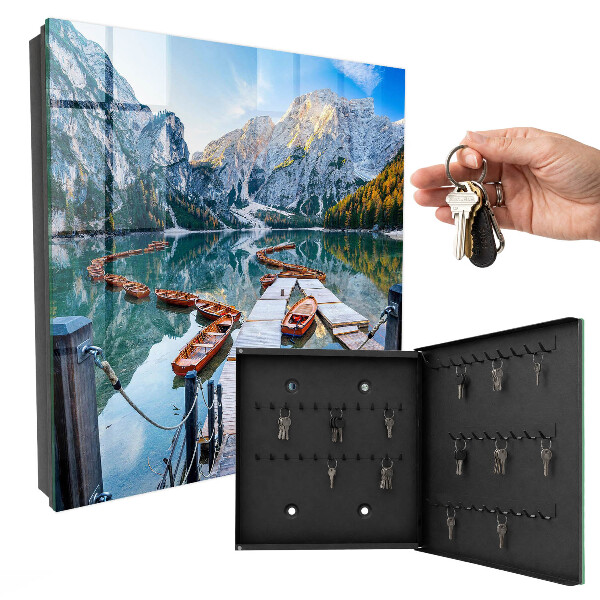 Schlüsselbox für die Wand mit Berglandschaft-Motiv