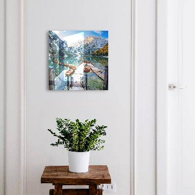 Schlüsselbox für die Wand mit Berglandschaft-Motiv