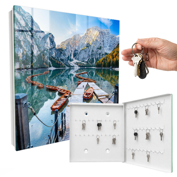 Schlüsselbox für die Wand mit Berglandschaft-Motiv