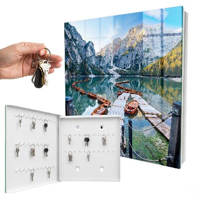 Schlüsselbox für die Wand mit Berglandschaft-Motiv