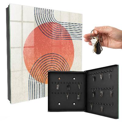 Schlüsselbox für die Wand im geometrischen Liniendesign