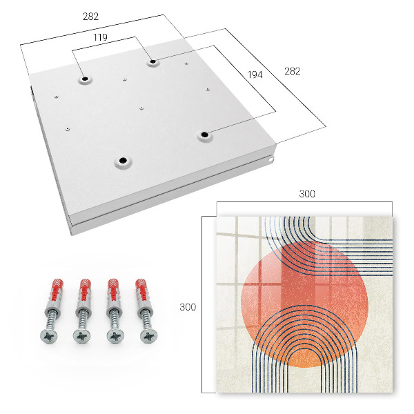 Schlüsselbox für die Wand im geometrischen Liniendesign