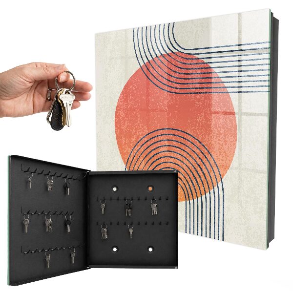 Schlüsselbox für die Wand im geometrischen Liniendesign