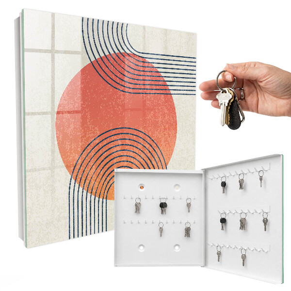 Schlüsselbox für die Wand im geometrischen Liniendesign