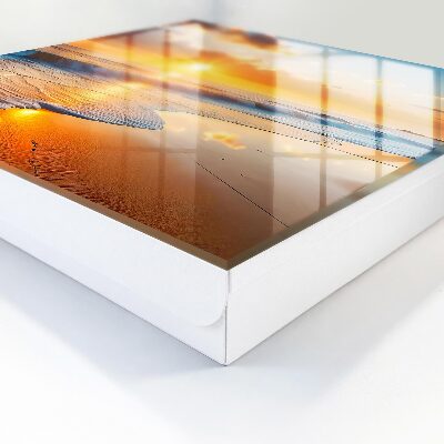 Schlüsselbox mit Motiv Sonnenuntergang über dem Meer