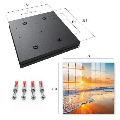 Schlüsselbox mit Motiv Sonnenuntergang über dem Meer