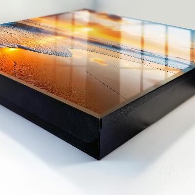 Schlüsselbox mit Motiv Sonnenuntergang über dem Meer