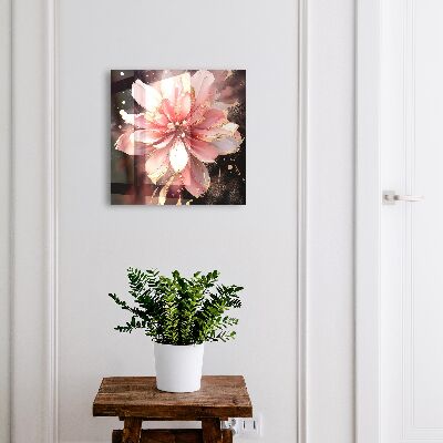 Schlüsselbox für die Wand mit Motiv Rosa Blume