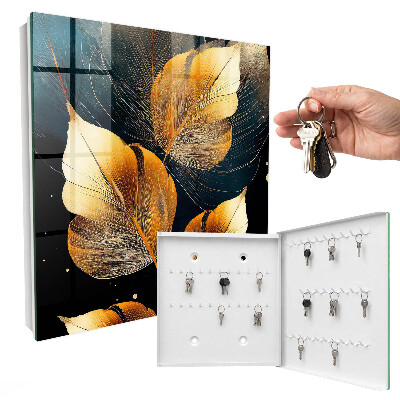 Schlüsselbox zur Wandmontage Design Blätter der Eleganz