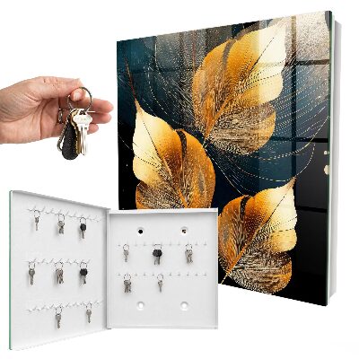 Schlüsselbox zur Wandmontage Design Blätter der Eleganz