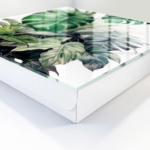 Schlüsselbox zur Wandmontage mit Motiv Exotische Blätter