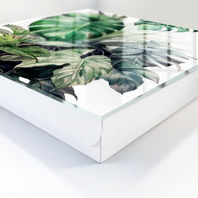 Schlüsselbox zur Wandmontage mit Motiv Exotische Blätter