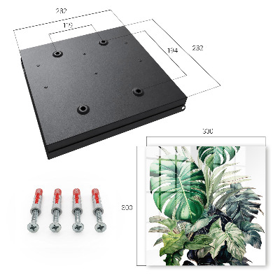 Schlüsselbox zur Wandmontage mit Motiv Exotische Blätter