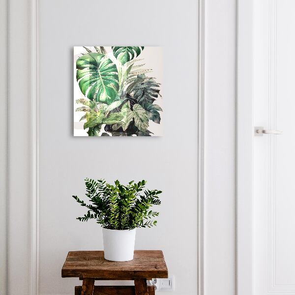 Schlüsselbox zur Wandmontage mit Motiv Exotische Blätter