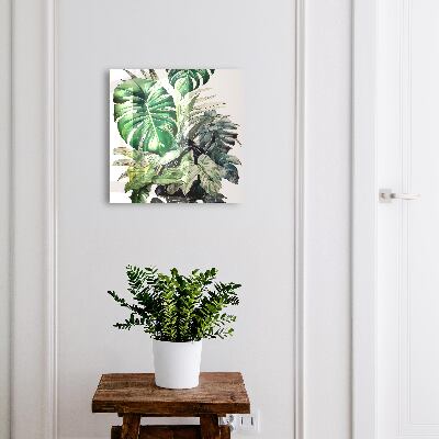 Schlüsselbox zur Wandmontage mit Motiv Exotische Blätter