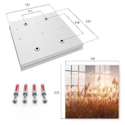 Schlüsselbox mit Motiv Sonnenuntergang im Gras