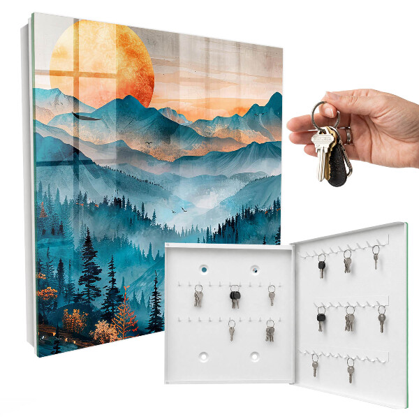 Schlüsselkasten mit Motiv Westliche Berge