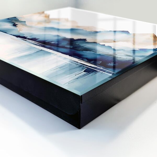 Schlüsselbox für die Wand mit Aquarellberge Motiv