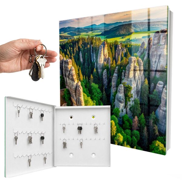 Schlüsselbox im Design Felsen und Wald