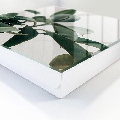 Schlüsselbox zur Wandmontage mit Motiv Ficusblätter