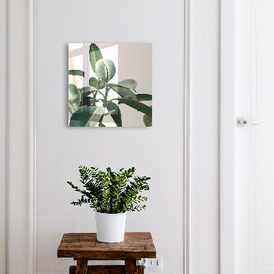 Schlüsselbox zur Wandmontage mit Motiv Ficusblätter
