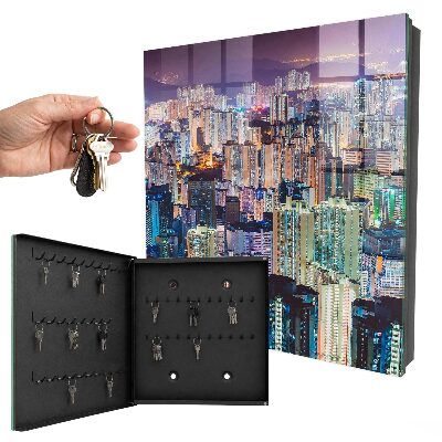 Schlüsselbox für die Wand Motiv Stadtnacht