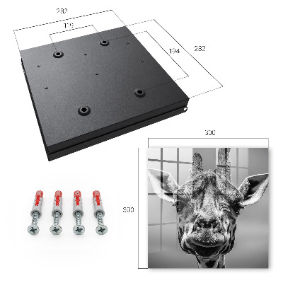 Schlüsselbox mit dem Motiv Porträt einer Giraffe