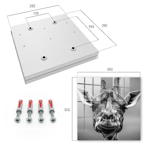 Schlüsselbox mit dem Motiv Porträt einer Giraffe