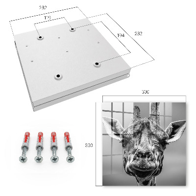 Schlüsselbox mit dem Motiv Porträt einer Giraffe