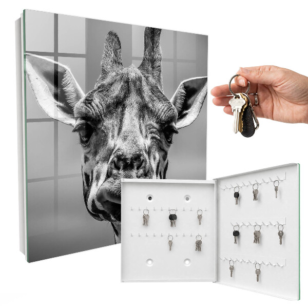 Schlüsselbox mit dem Motiv Porträt einer Giraffe