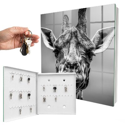 Schlüsselbox mit dem Motiv Porträt einer Giraffe