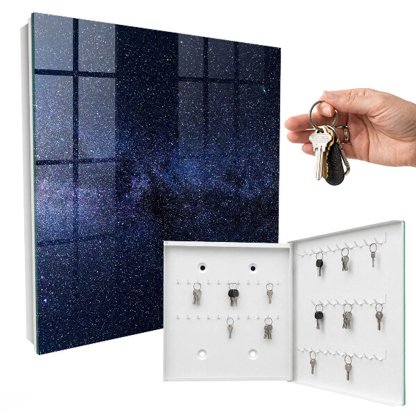 Schlüsselbox für die Wand Motiv Nachthimmel