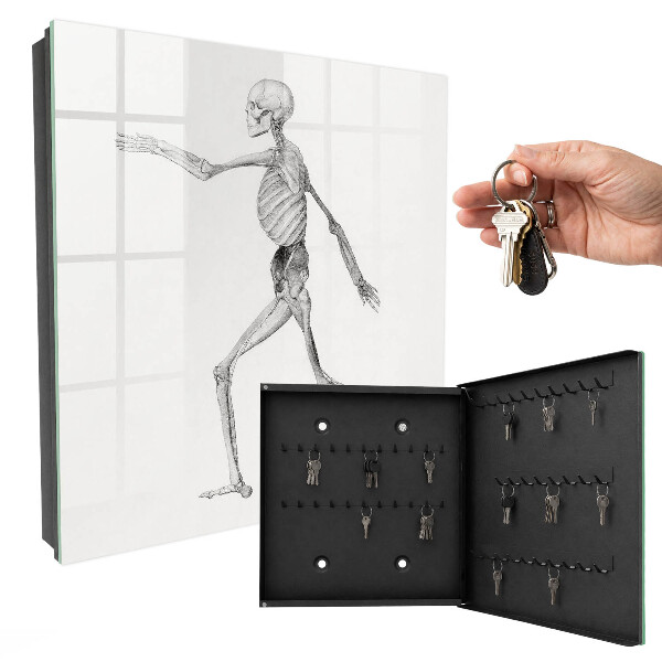 Schlüsselbox für die Wand mit Skelettbewegung