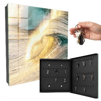 Wand-Schlüsselbox im Design Meereswelle