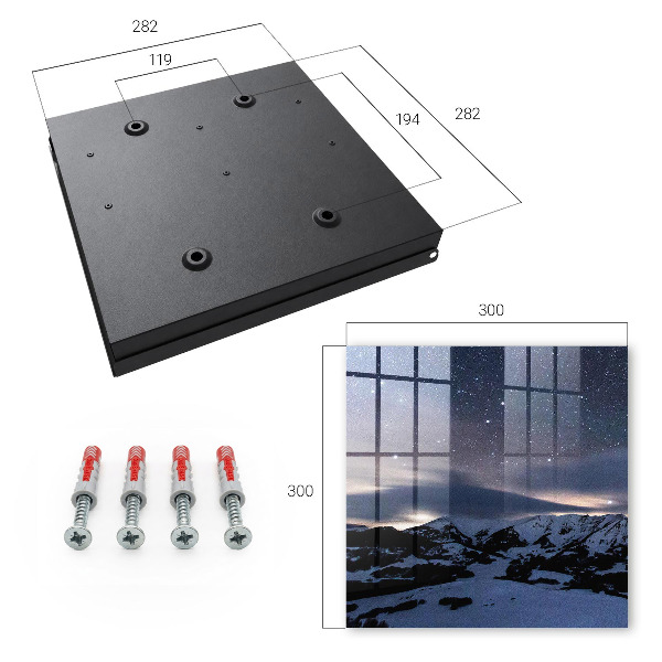 Schlüsselbox für die Wand mit Motiv Berge der Nacht