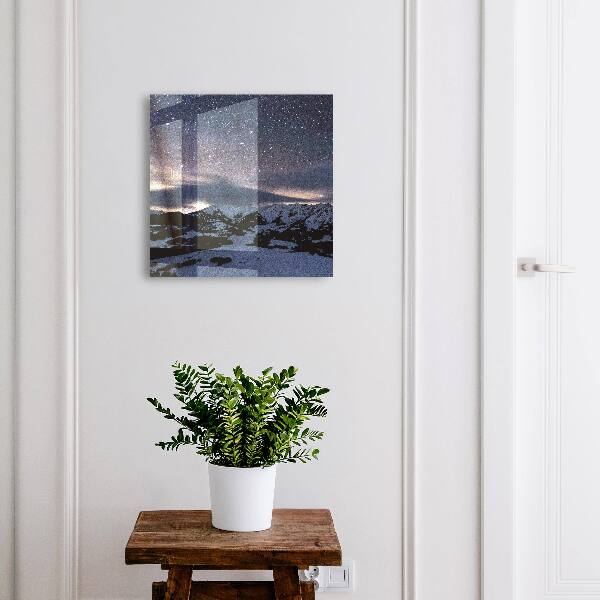 Schlüsselbox für die Wand mit Motiv Berge der Nacht