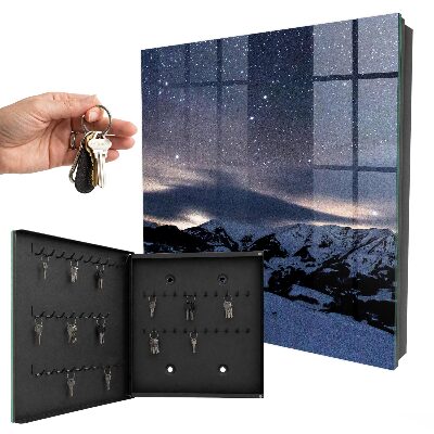 Schlüsselbox für die Wand mit Motiv Berge der Nacht
