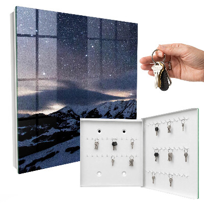 Schlüsselbox für die Wand mit Motiv Berge der Nacht