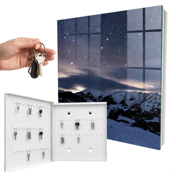 Schlüsselbox für die Wand mit Motiv Berge der Nacht