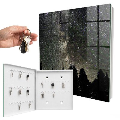 Schlüsselbox für die Wand Motiv Sternenhimmel