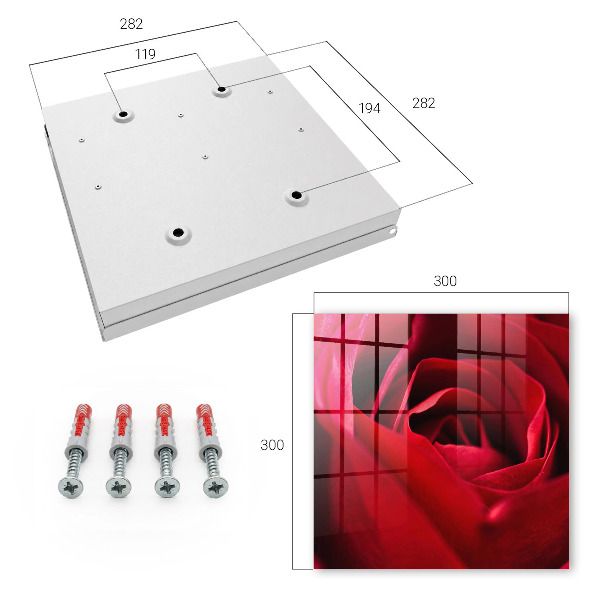 Schlüsselbox mit Motiv Rose in Nahaufnahme