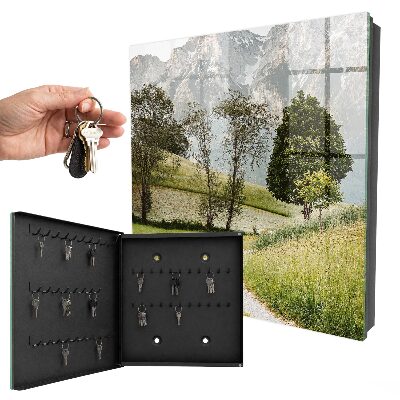 Schlüsselbox für die Wand mit Motiv Berglandschaft