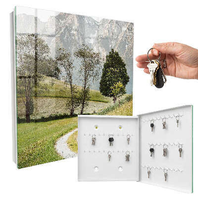 Schlüsselbox für die Wand mit Motiv Berglandschaft