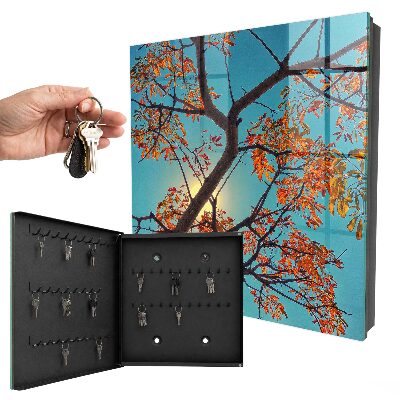 Schlüsselbox für die Wand Motiv Herbstbaum
